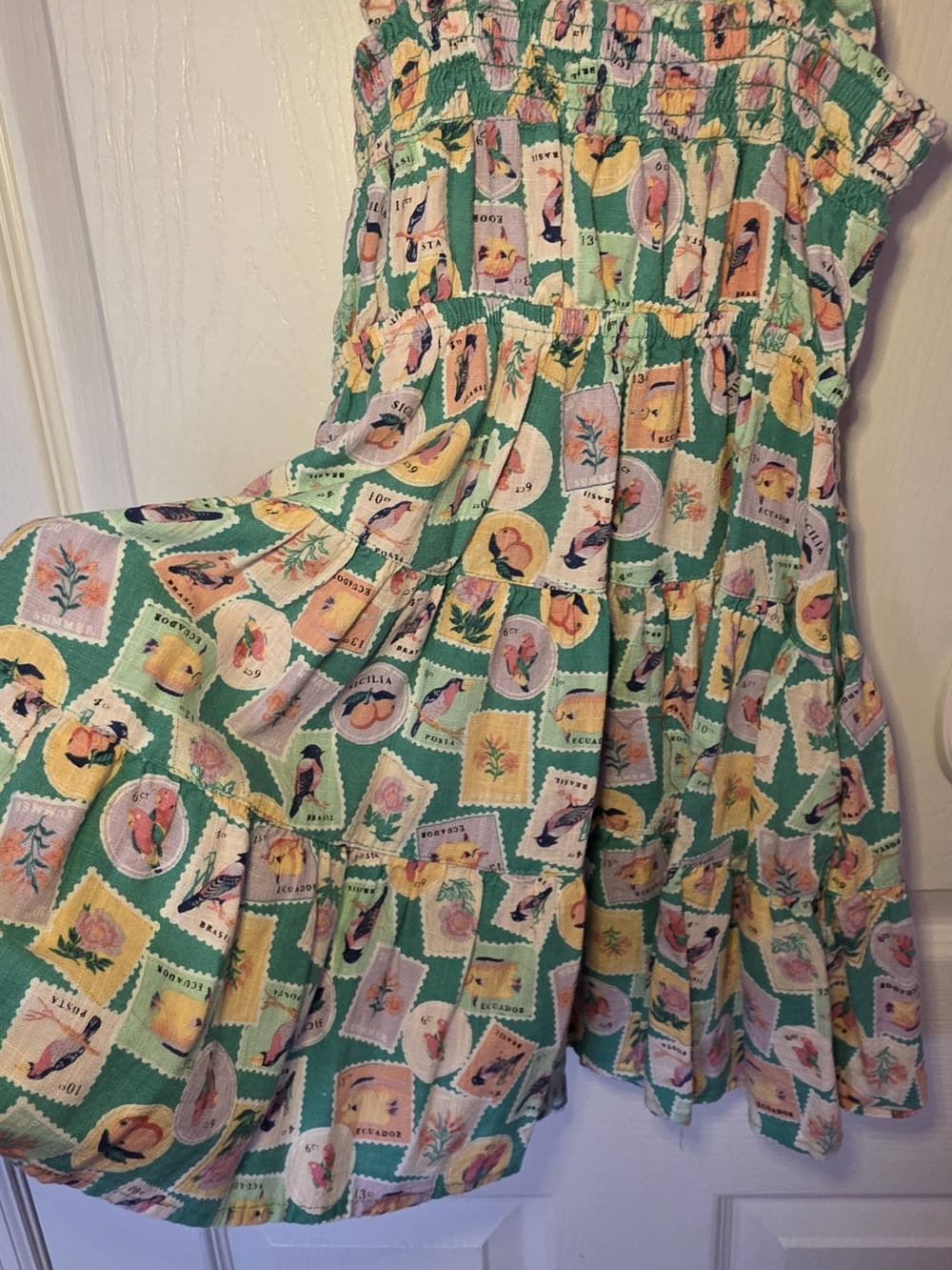 Copper Key Green Floral-Print Ruffled Sundress - Picture 2 of 8